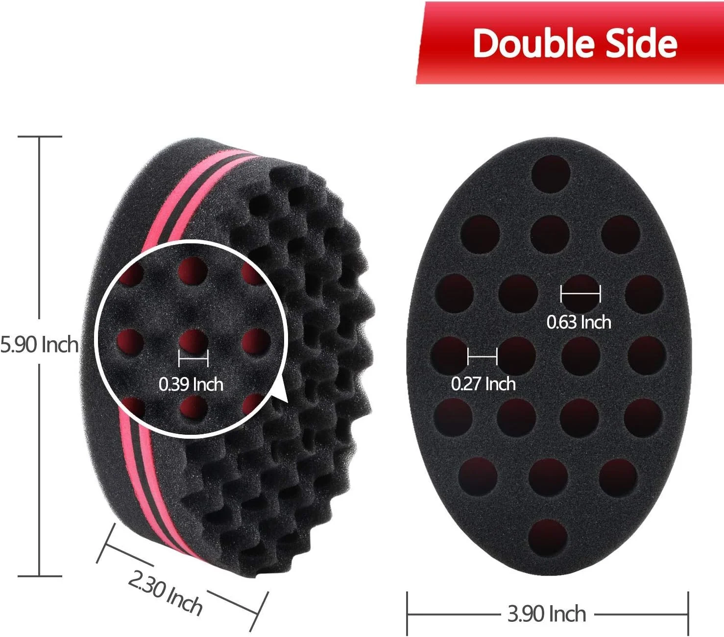 برس فر کننده مو، برس موی فر دو طرفه با سوراخ های بزرگ و کوچک، اسفنج پیچشی برای در dreadlock، فر آفریقایی و فر مو برس فر کننده مو، برس موی فر دو طرفه با سوراخ های بزرگ و کوچک، اسفنج پیچشی برای در dreadlock، فر آفریقایی و فر مو