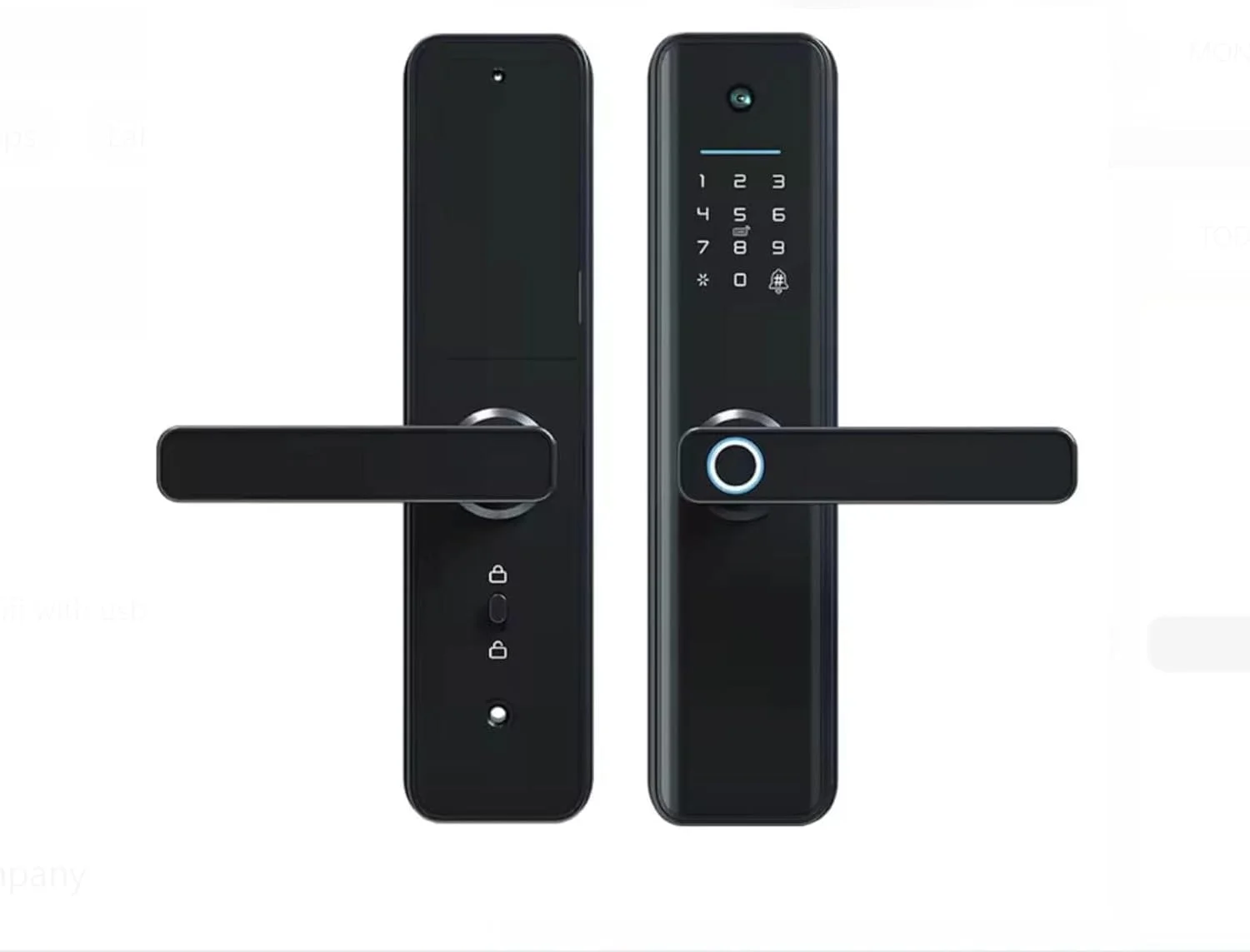 قفل هوشمند Eazyliv Smart Solutions، قفل درب چشمی گربه ای وای فای با اثر انگشت، رمز عبور، قفل درب بدون کلید با دستگیره برگشت پذیر، باز کردن قفل با برنامه Tuya، قفل درب امنیتی دیجیتال برای خانه، ویلا، دفتر