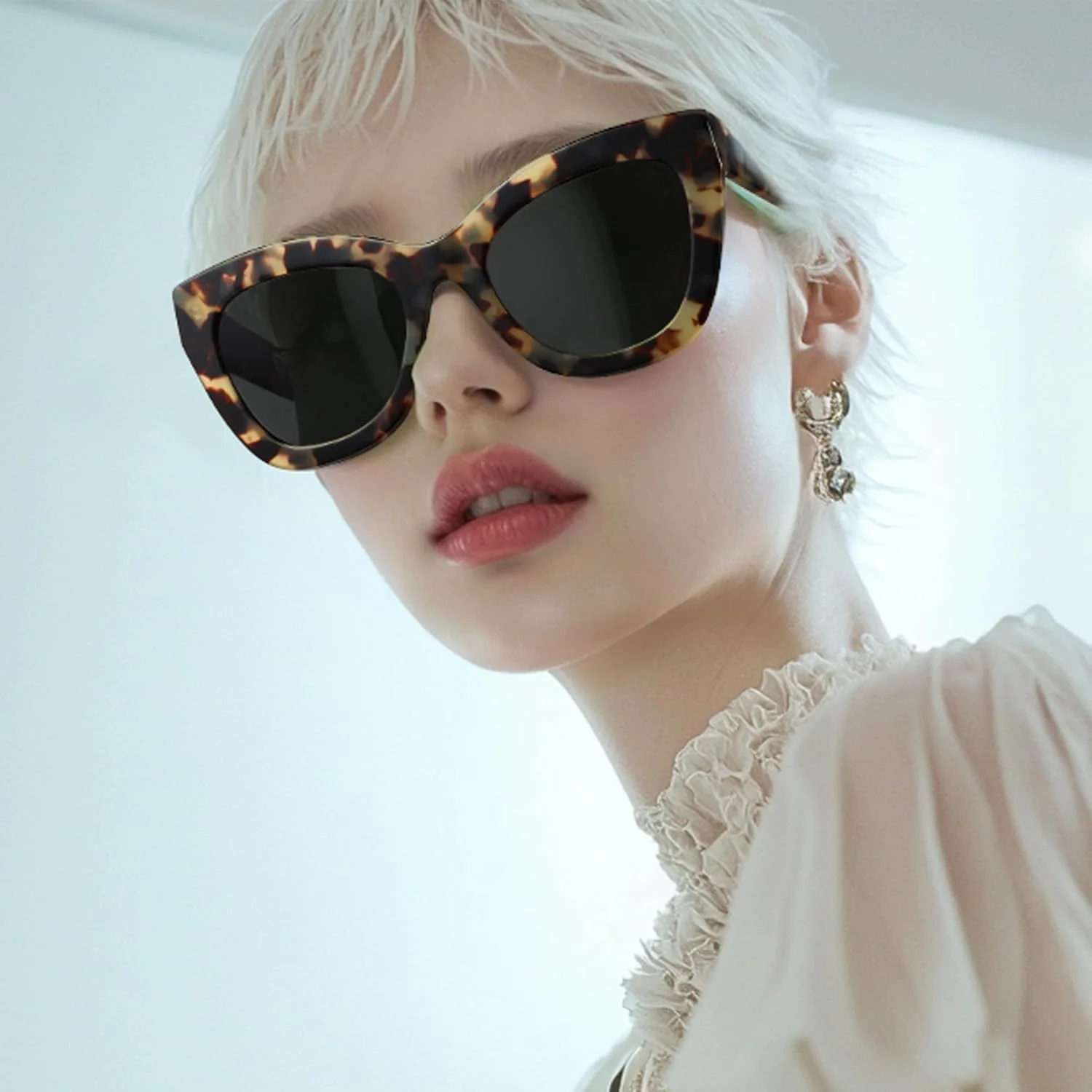 عینک آفتابی زنانه پلاریزه ترندی ZENOTTIC: سایه های چشم گربه ای رترو - عینک آفتابی طراحی شده برای خانم ها با محافظت UV400