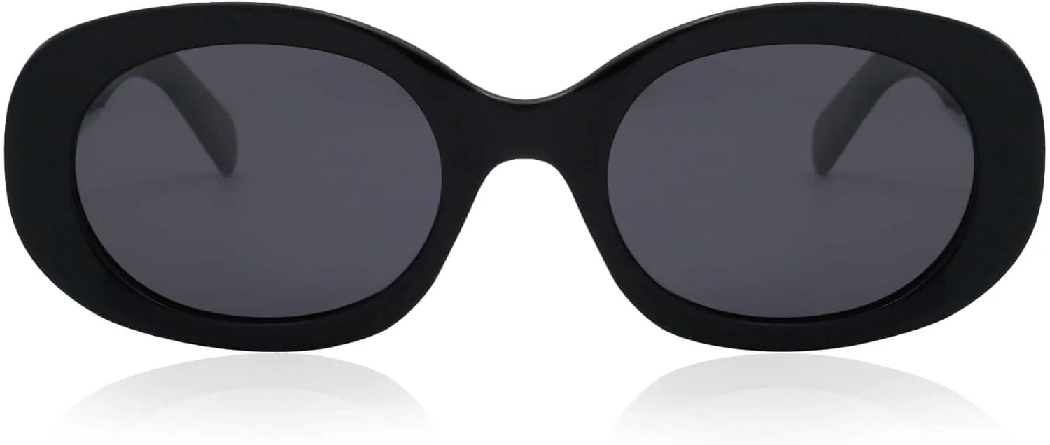 عینک آفتابی بیضی رترو Zeelool زنانه پلاریزه با محافظت UV400، عینک آفتابی دهه 90، سایه های وینتیج