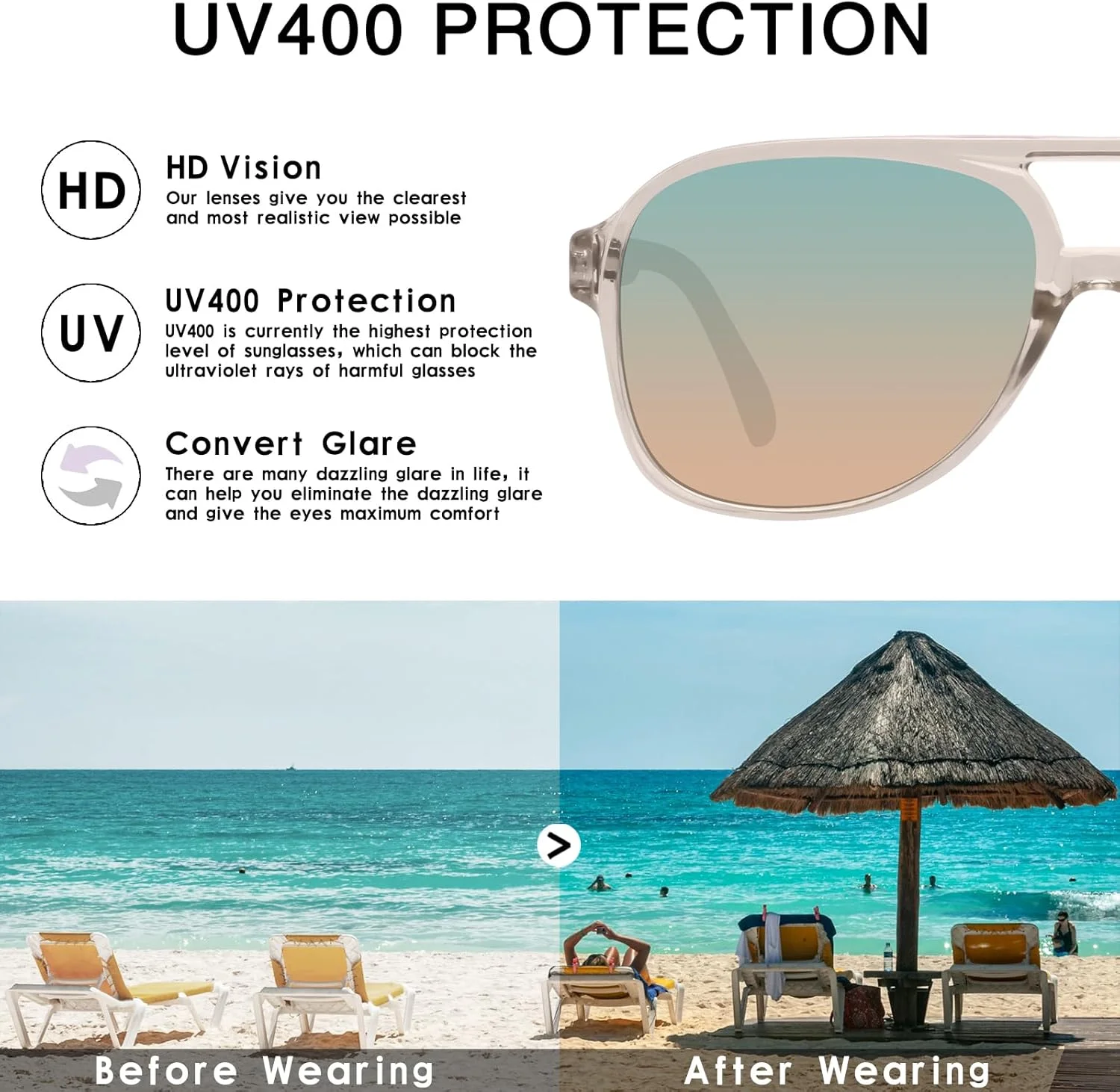 عینک آفتابی خلبانی رترو YDAOWKN برای زنان و مردان، فریم بزرگ، عینک آفتابی کلاسیک و قدیمی دهه 70