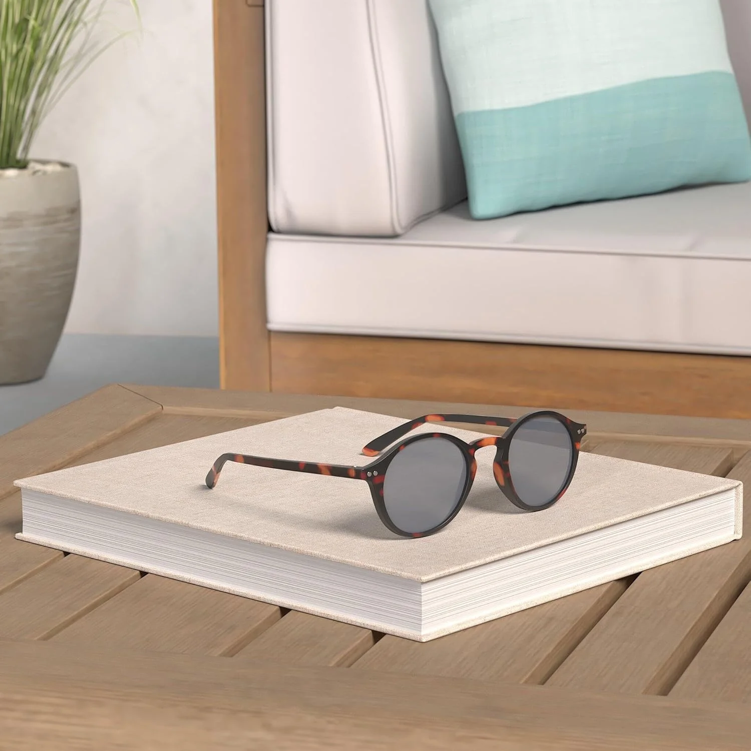 عینک آفتابی پلاریزه زنوتیک برای زنان و مردان: سایه های رترو گرد | فریم مربعی محافظت در برابر اشعه ماوراء بنفش 2 عددی