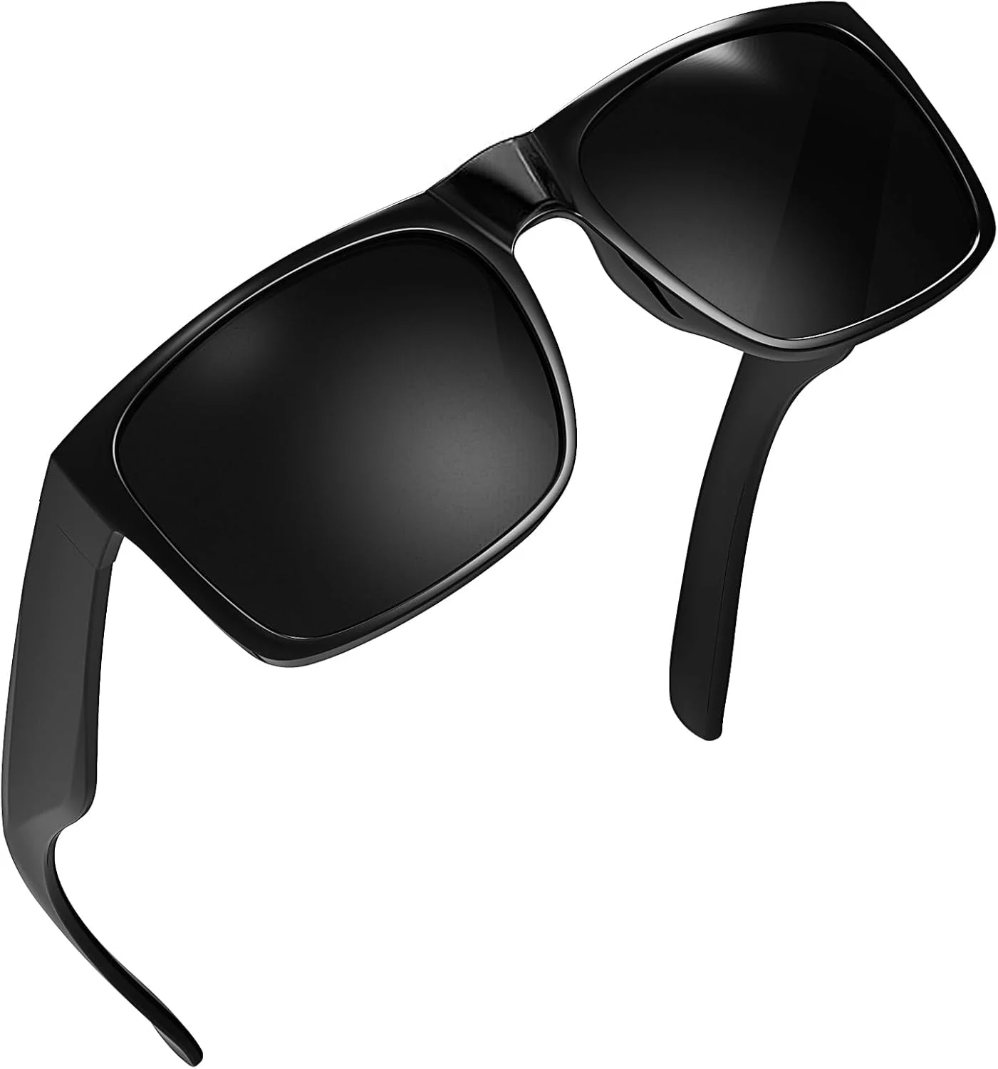 عینک آفتابی مردانه WISTON XL با سر بزرگ و پهن، مشکی تیره، مناسب آقایان، عینک آفتابی مربعی فوق العاده بزرگ 149 میلی متر W8004