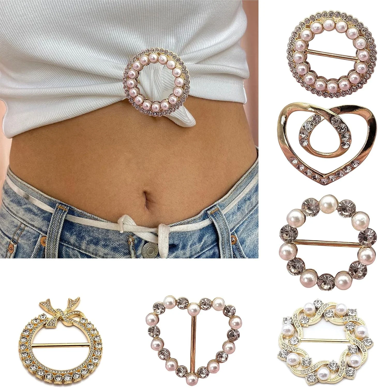 گیره روسری MinnowXY، گیره تی شرت زنانه، حلقه گرد بست تی شرت، حلقه اتصال تی شرت نگین دار، حلقه لباس، نگهدارنده بست روسری گیره روسری MinnowXY، گیره تی شرت زنانه، حلقه گرد بست تی شرت، حلقه اتصال تی شرت نگین دار، حلقه لباس، نگهدارنده بست روسری