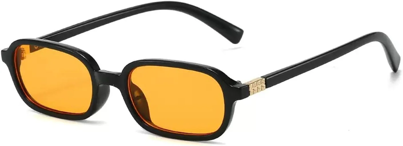 عینک آفتابی مستطیلی VOLZIOTUS، زنانه، شیک، با استایل باحال، کوچک، باریک، رترو دهه 90، مستطیلی، مناسب زنان و مردان