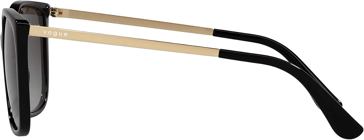 عینک آفتابی زنانه Vogue، فریم مشکی، لنزهای خاکستری گرادیان، 54 میلی متر