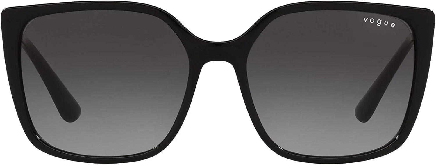 عینک آفتابی زنانه Vogue، فریم مشکی، لنزهای خاکستری گرادیان، 54 میلی متر