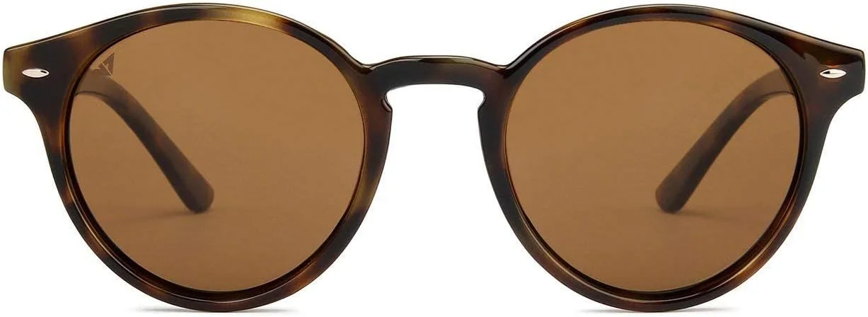 عینک آفتابی VINCENT CHASE EYEWEAR از Lenskart | قهوه ای دور کامل گرد | MIRAGE | عینک آفتابی مارک دار جدید و شیک | پلاریزه و 100% محافظت در برابر اشعه ماوراء بنفش (UV 400) | مردانه و زنانه | بزرگ | VC S11744