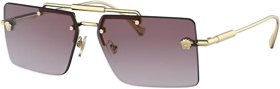عینک آفتابی مستطیلی زنانه ورساچه، طلایی، 60-13-145 میلی متر