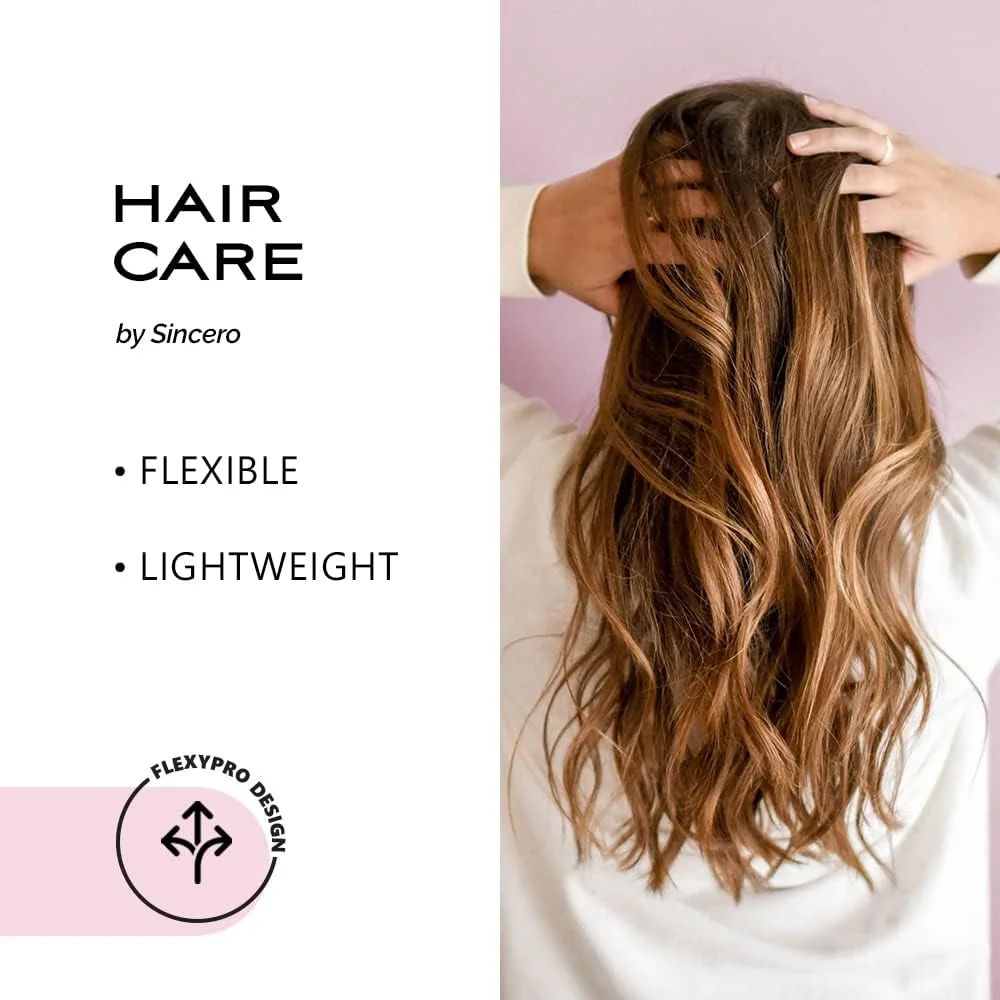 برس مو انعطاف پذیر حرفه ای Sincero Salon، صورتی - برس مو ضد الکتریسیته ساکن - برس خیس برای زنان - ایده آل برای موهای بلند و فر - برس مو بدون کشیدن - برس مو - سازگار با محیط زیست برس مو انعطاف پذیر حرفه ای Sincero Salon، صورتی - برس مو ضد الکتریسیته ساکن - برس خیس برای زنان - ایده آل برای موهای بلند و فر - برس مو بدون کشیدن - برس مو - سازگار با محیط زیست