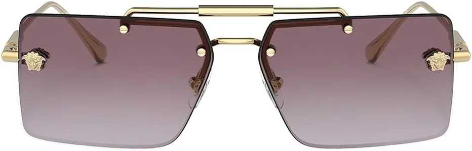 عینک آفتابی مستطیلی زنانه ورساچه، طلایی، 60-13-145 میلی متر