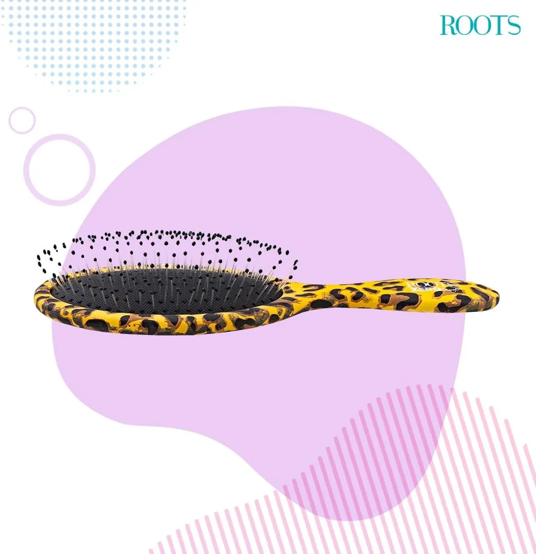 ROOTS - برس موی بی گره بیضی شکل - برس مو با نوک توپی مشکی گرد - سازگار با محیط زیست - برس موی انعطاف پذیر برای رشد مو و ماساژ پوست سر - بسته 1 عددی - RZTO-AN ROOTS - برس موی بی گره بیضی شکل - برس مو با نوک توپی مشکی گرد - سازگار با محیط زیست - برس موی انعطاف پذیر برای رشد مو و ماساژ پوست سر - بسته 1 عددی - RZTO-AN