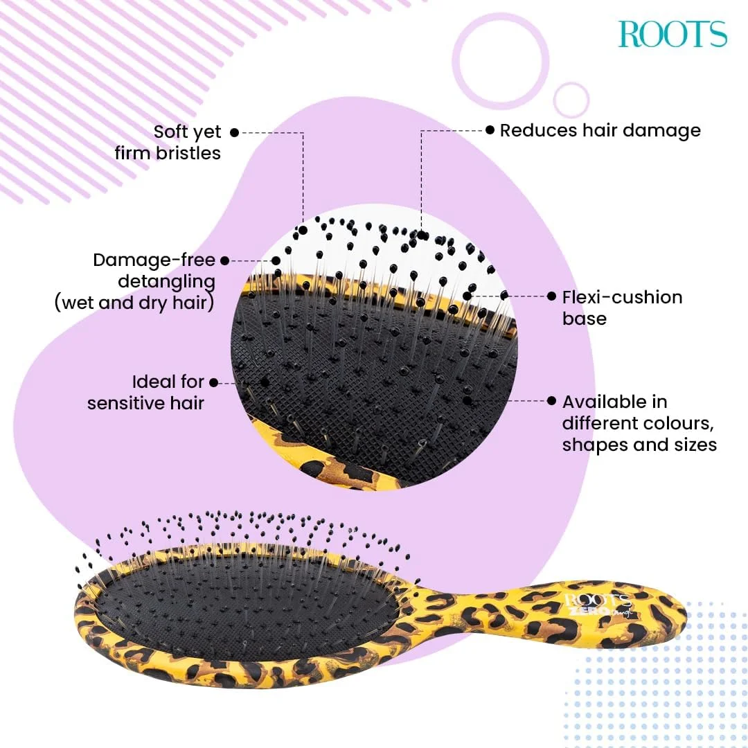ROOTS - برس موی بی گره بیضی شکل - برس مو با نوک توپی مشکی گرد - سازگار با محیط زیست - برس موی انعطاف پذیر برای رشد مو و ماساژ پوست سر - بسته 1 عددی - RZTO-AN ROOTS - برس موی بی گره بیضی شکل - برس مو با نوک توپی مشکی گرد - سازگار با محیط زیست - برس موی انعطاف پذیر برای رشد مو و ماساژ پوست سر - بسته 1 عددی - RZTO-AN