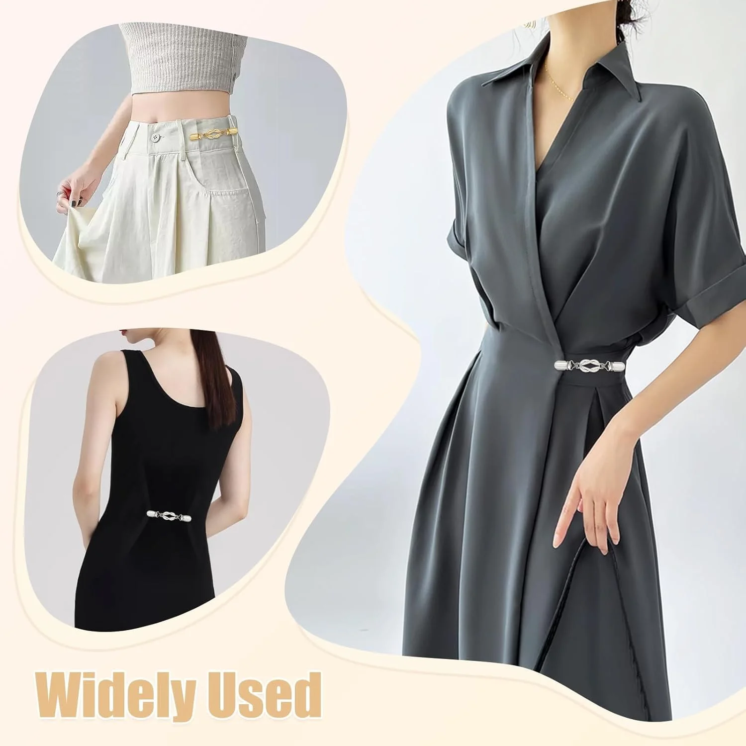 گیره کمر MIKAYO، دو عددی، گیره لباس برای شال، ژاکت کش باف پشمی، ژاکت، لباس و گیره سفت کننده شلوار گیره کمر MIKAYO، دو عددی، گیره لباس برای شال، ژاکت کش باف پشمی، ژاکت، لباس و گیره سفت کننده شلوار