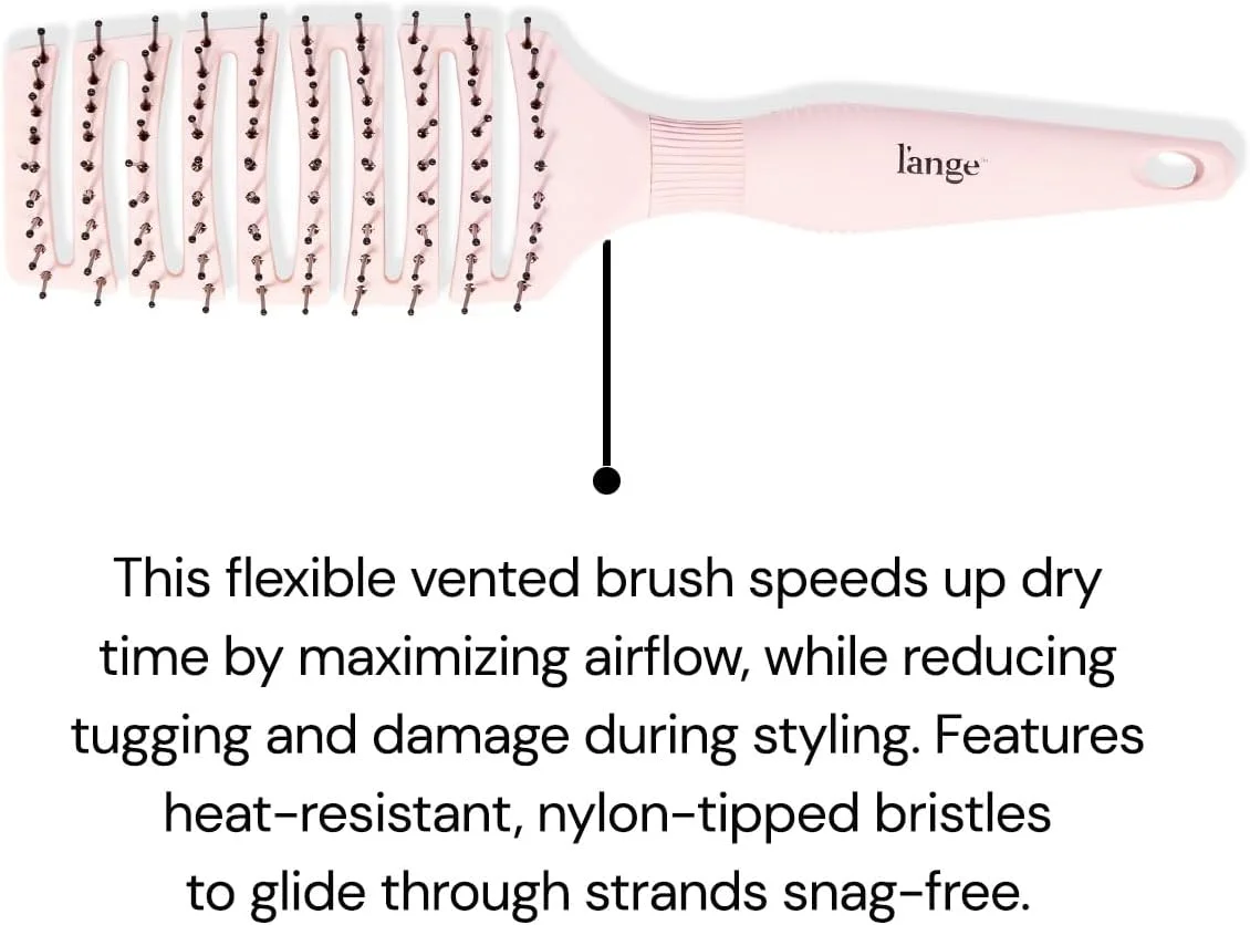 L'ANGE HAIR SIENA FLEXI Brush - Flexible Vented Pink Detangler Brush for Women, Men, Kids - Professional Volumizer Brushes for Detangling, Volumizing, Heat Resistant, Non Slip - MSRP (doll... L'ANGE HAIR SIENA FLEXI Brush - Flexible Vented Pink Detangler Brush for Women, Men, Kids - Professional Volumizer Brushes for Detangling, Volumizing, Heat Resistant, Non Slip - MSRP (doll...