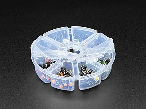 سینی مهمانی دکمه های لمسی رنگین کمانی 6 میلی متری MicroMaker Adafruit Accessories - 160 عددی - کد 4184