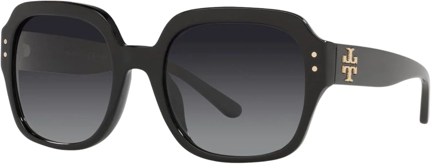 عینک آفتابی زنانه توری Burch مدل TY7143U مشکی/خاکستری تدریجی پلاریزه سایز 56، مشکی، سایز One