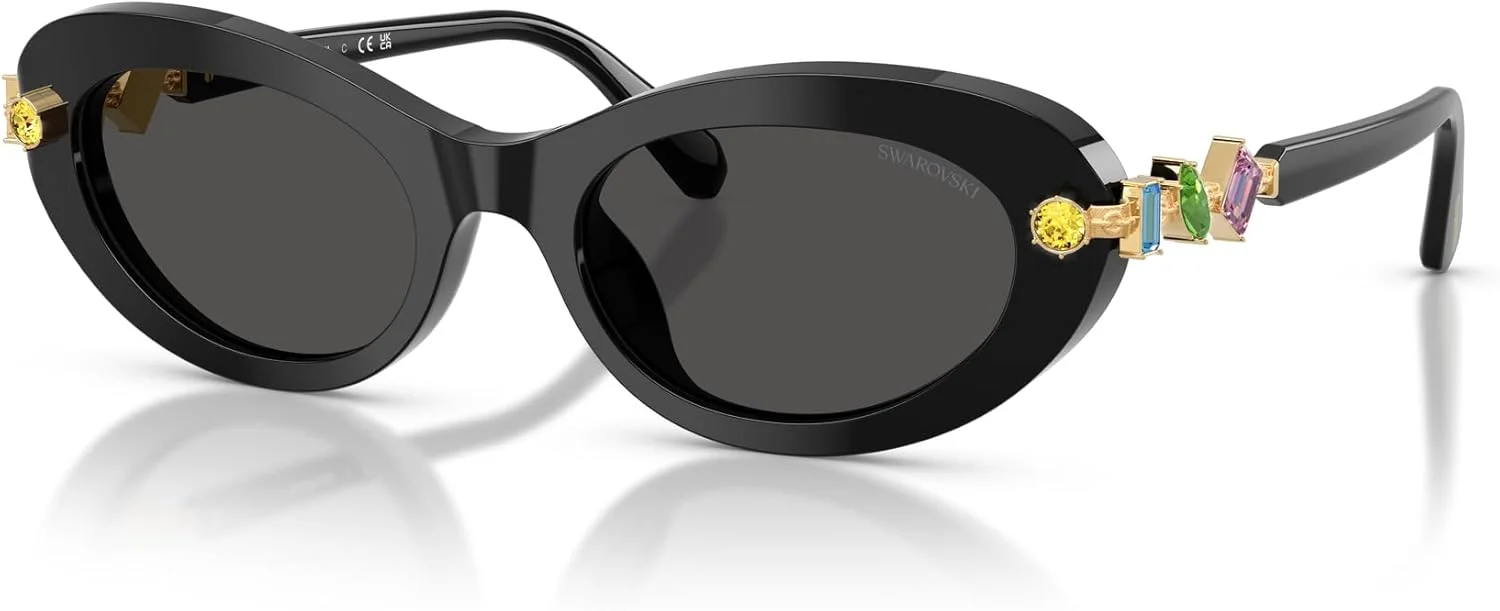 عینک آفتابی زنانه سواروسکی مدل Sk6042 با فریم بیضی