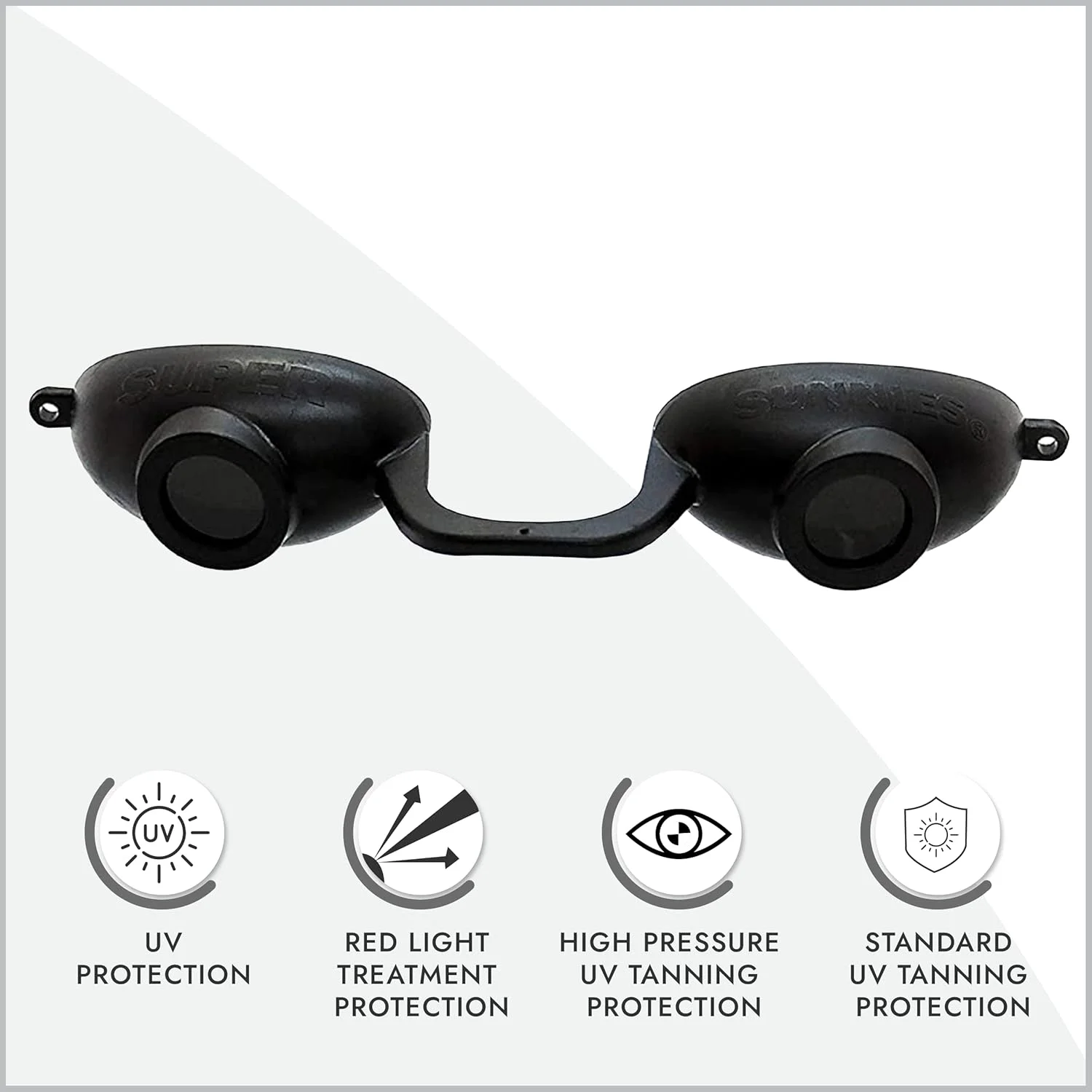 عینک محافظ چشم تخت برنزه کننده سوپر سانیز مدل EVO FLEX، بسته 2 عددی (مشکی)