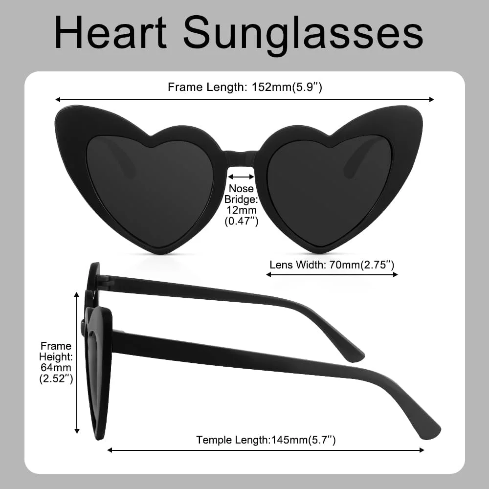 عینک آفتابی قلبی قرمز Karyllena، عینک هالووین، لوازم عروسی، لوازم رنگین کمانی، لوازم روز ولنتاین، مهمانی