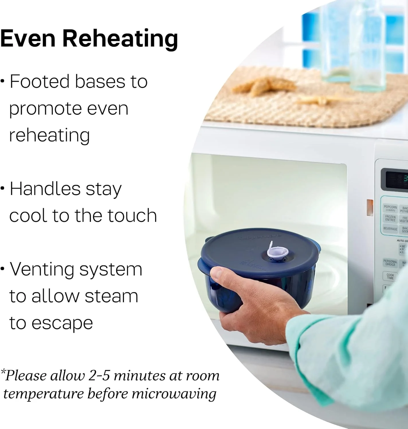 ست ظروف گرد ونت ‘اِن سرو Tupperware Brand - شامل 3 ظرف کوچک برای آماده سازی، فریز و گرم کردن مجدد غذا به همراه درب - قابل شستشو در ماشین ظرفشویی، قابل استفاده در مایکروویو و فریزر - فاقد BPA