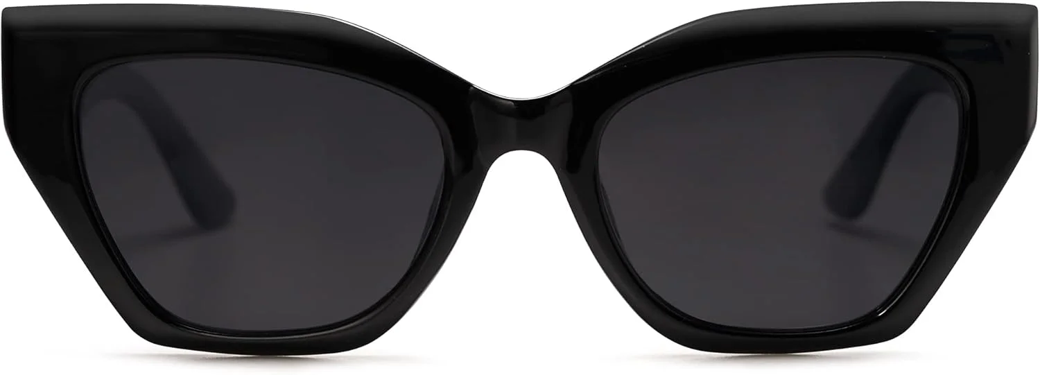 عینک آفتابی پلاریزه گربه ای مربعی SOJOS زنانه، عینک های آفتابی شیک و کلاسیک یکپارچهسازی با سیستمعامل مدل چشم گربه ای SJ2235