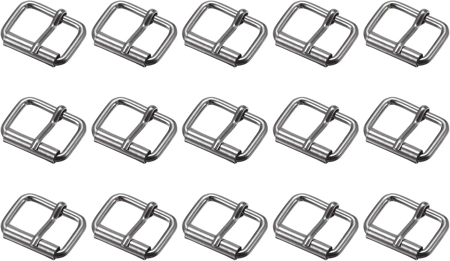 سگک های غلتکی فلزی METALLIXITY (20 میلی متر / 0.79 اینچ) 15 عدد، سگک کمربند فلزی تک زبانه - برای کمربند، کیف، بند، کاردستی دستی، مشکی