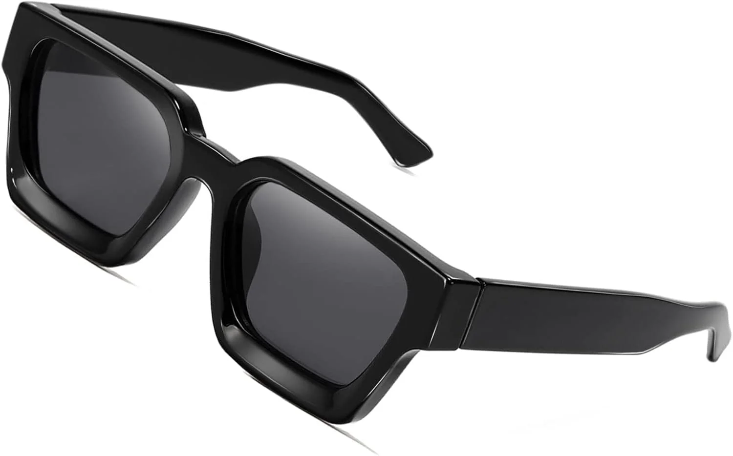 عینک آفتابی مستطیلی رترو نگین دار زنانه مردانه عینک مربعی تخت بالا مردانه زنانه