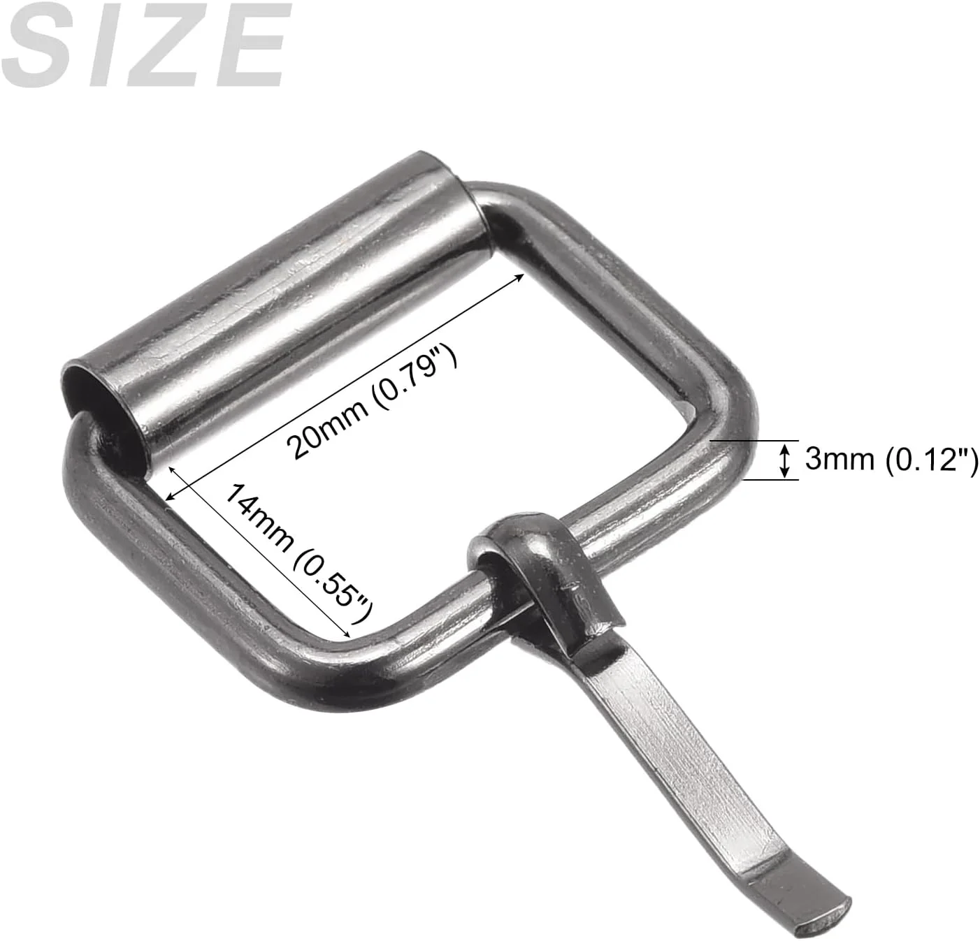 سگک های غلتکی فلزی METALLIXITY (20 میلی متر / 0.79 اینچ) 15 عدد، سگک کمربند فلزی تک زبانه - برای کمربند، کیف، بند، کاردستی دستی، مشکی سگک های غلتکی فلزی METALLIXITY (20 میلی متر / 0.79 اینچ) 15 عدد، سگک کمربند فلزی تک زبانه - برای کمربند، کیف، بند، کاردستی دستی، مشکی