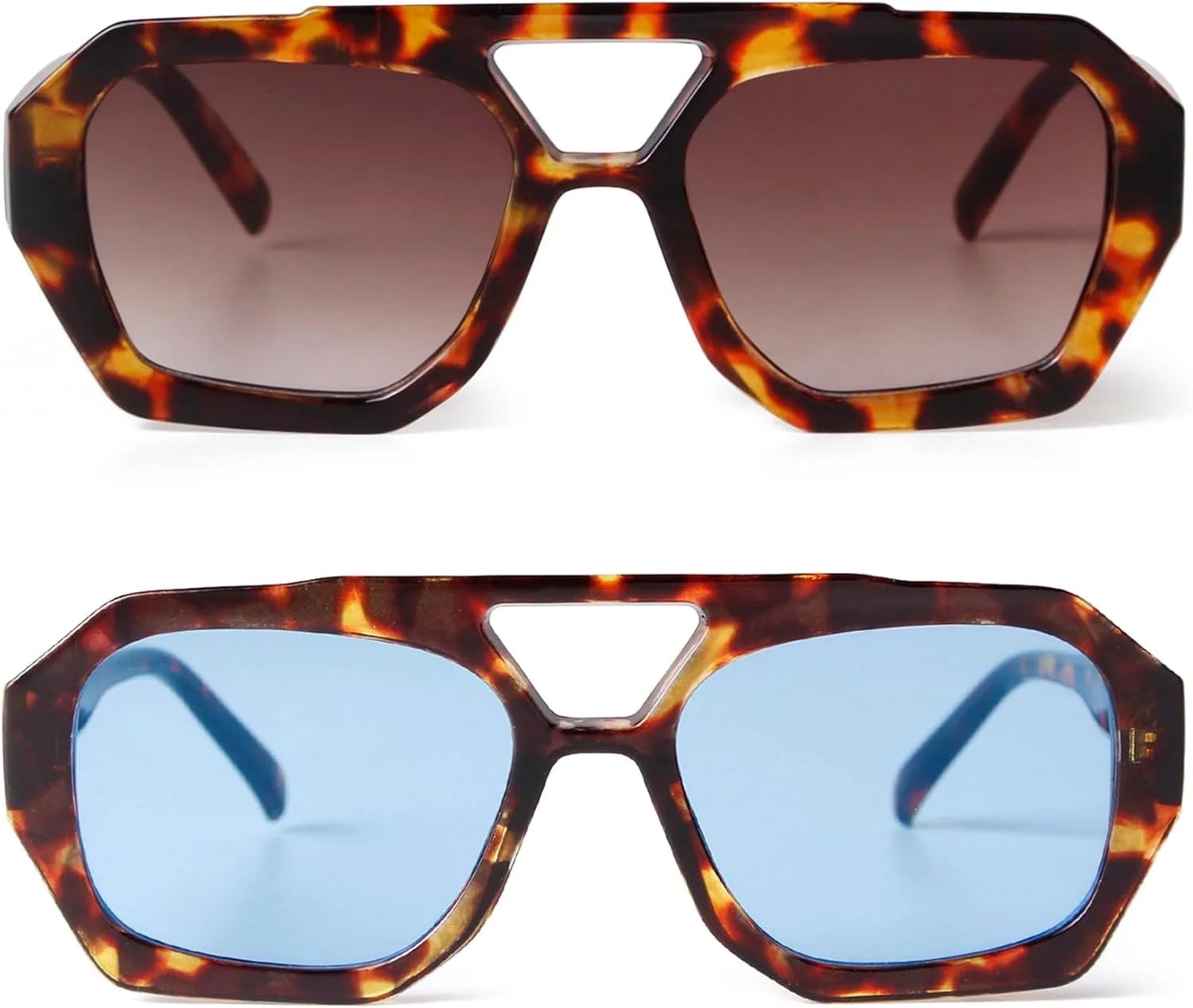 عینک آفتابی رترو SDinm زنانه مردانه، عینک آفتابی مربعی بزرگ و قدیمی با فریم فلزی بزرگ UV400