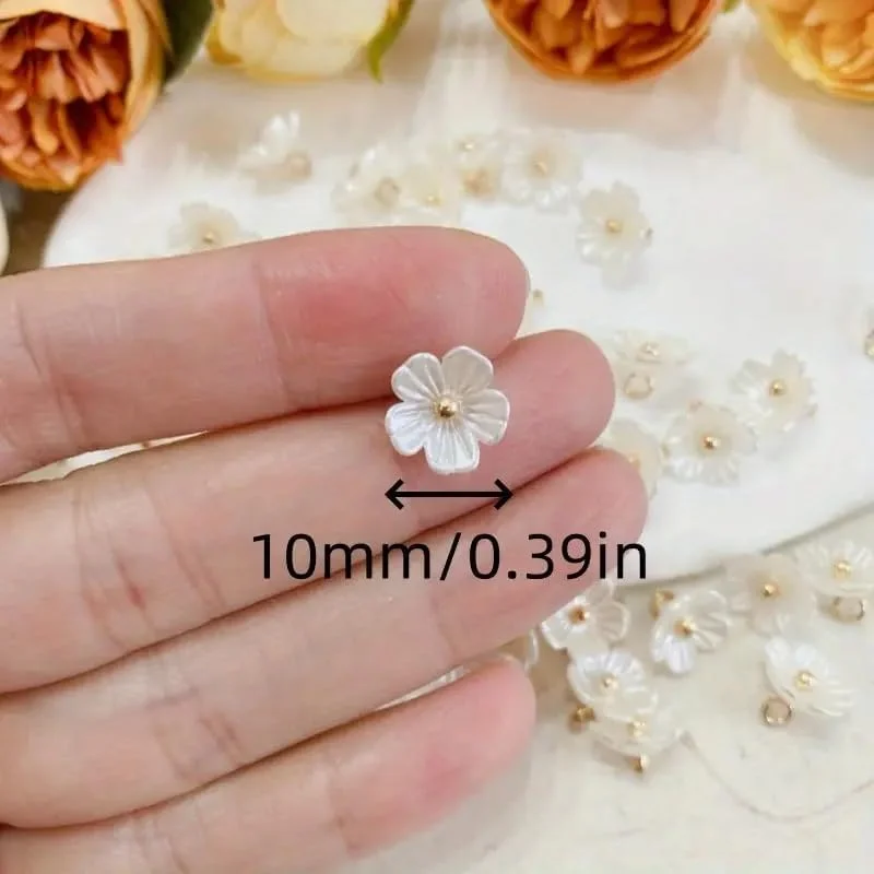 دکمه های گل مروارید صدفی با حاشیه فلزی 15 عددی (10 میلی متر) - تزئینات خیاطی تزئینی برای DIY، لباس، ژاکت و صنایع دستی دکمه های گل مروارید صدفی با حاشیه فلزی 15 عددی (10 میلی متر) - تزئینات خیاطی تزئینی برای DIY، لباس، ژاکت و صنایع دستی