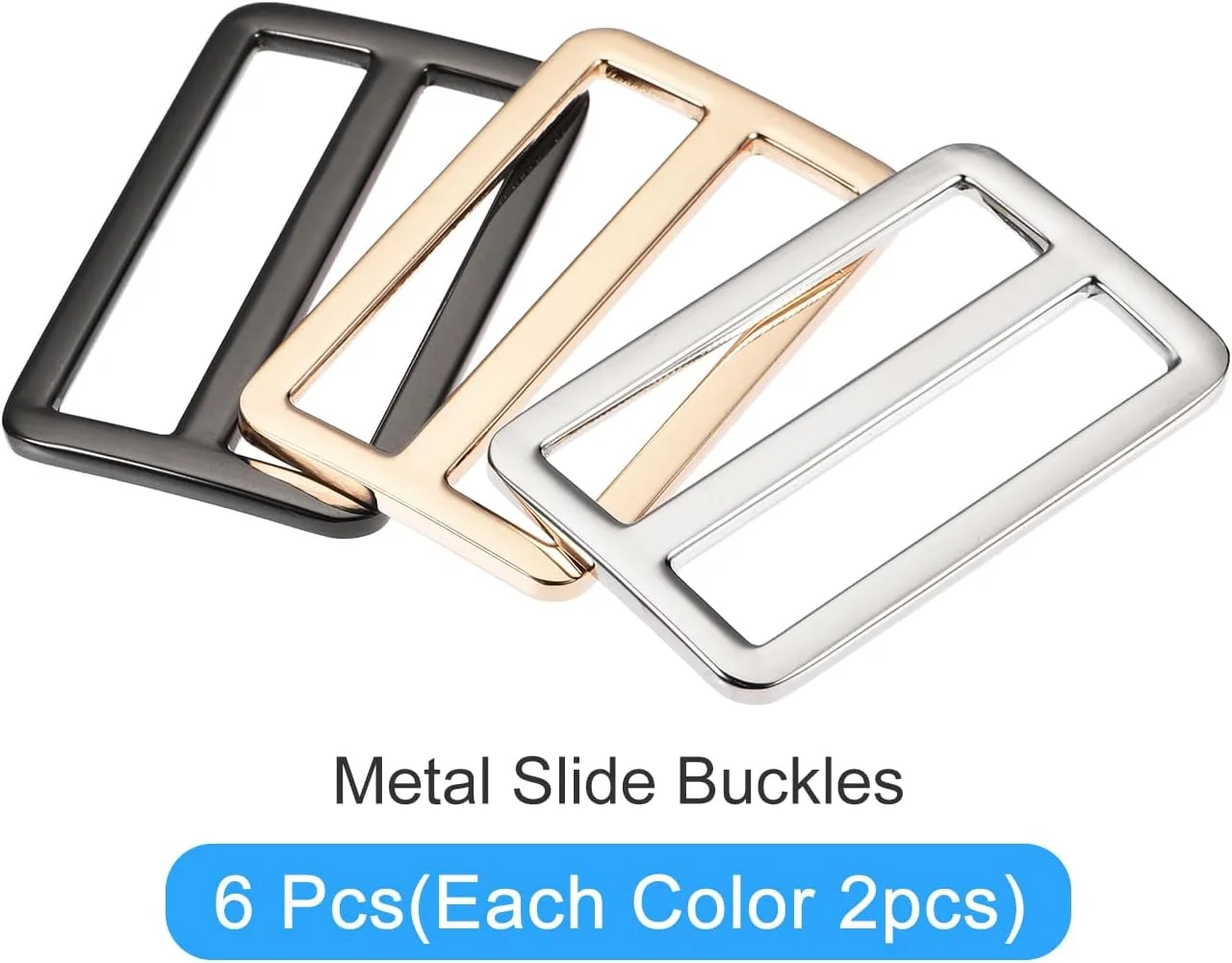 سگک های کشویی فلزی تخت METALLIXITY (37.5 x 20 x 2.1 میلی متر) 6 عدد، لغزنده بند قابل تنظیم - برای کیف کمربند چرمی، 3 رنگ سگک های کشویی فلزی تخت METALLIXITY (37.5 x 20 x 2.1 میلی متر) 6 عدد، لغزنده بند قابل تنظیم - برای کیف کمربند چرمی، 3 رنگ