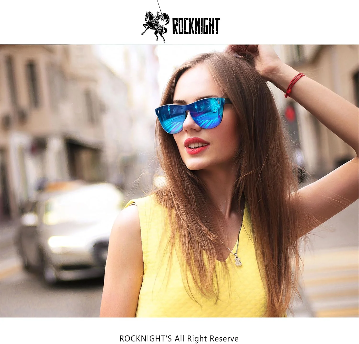 عینک آفتابی ROCKNIGHT HD پلاریزه با محافظت UV400، ضد انعکاس نور، سبک وزن، مناسب فضای باز، لنز تخت مد روز، فریم TR90 سازگار با پوست