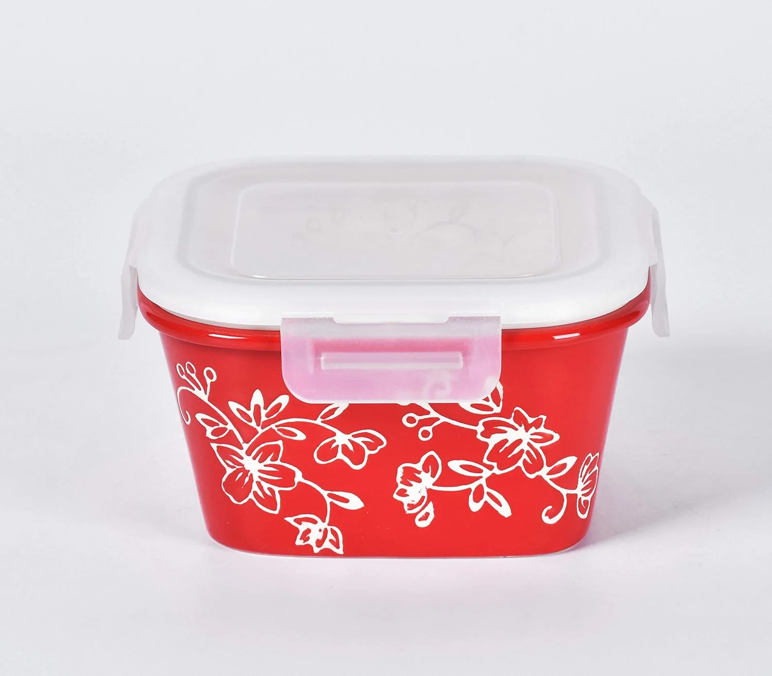 temp-tations® Floral Lace Nesting Square Ceramic Containers with Lid - 3 Piece - Red - Oven Microwave Freezer Refridgerator Safe Ceramic hand painted bakeware for baking serving kitchen cooking gift temp-tations® Floral Lace Nesting Square Ceramic Containers with Lid - 3 Piece - Red - Oven Microwave Freezer Refridgerator Safe Ceramic hand painted bakeware for baking serving kitchen cooking gift