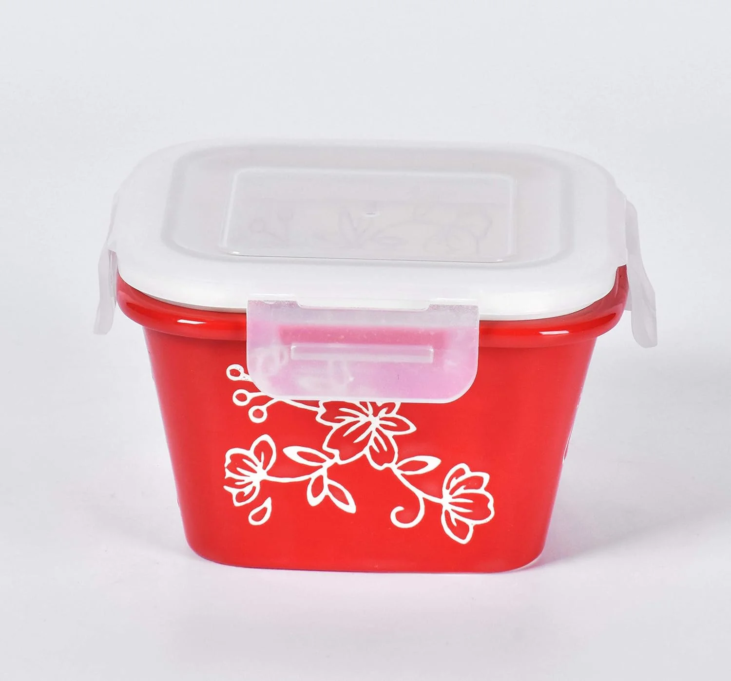 temp-tations® Floral Lace Nesting Square Ceramic Containers with Lid - 3 Piece - Red - Oven Microwave Freezer Refridgerator Safe Ceramic hand painted bakeware for baking serving kitchen cooking gift temp-tations® Floral Lace Nesting Square Ceramic Containers with Lid - 3 Piece - Red - Oven Microwave Freezer Refridgerator Safe Ceramic hand painted bakeware for baking serving kitchen cooking gift