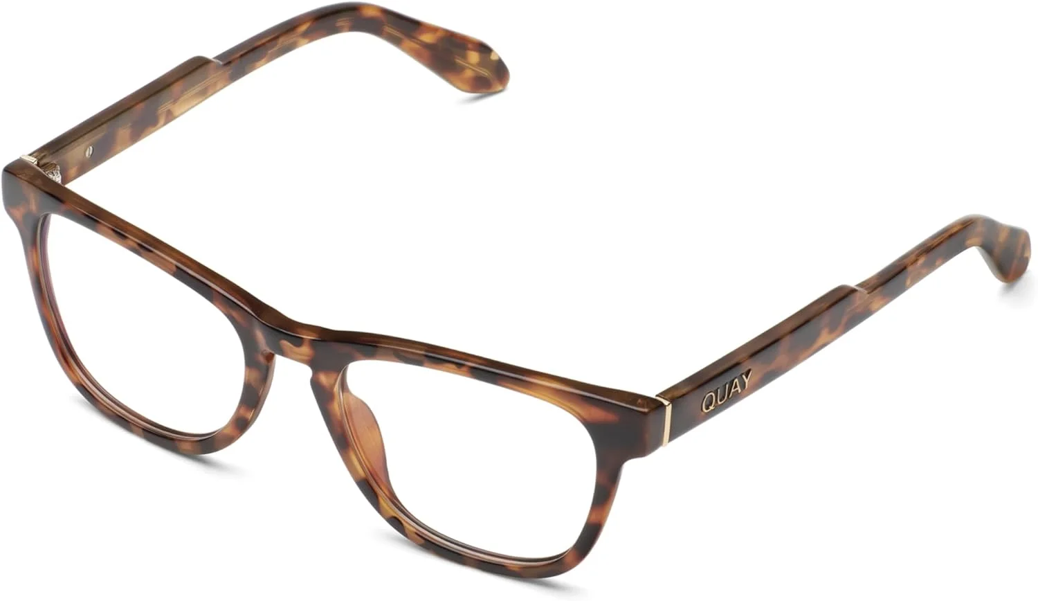 Quay Australia Women's Hardwire Mini Square Blue Light Blocking Glasses