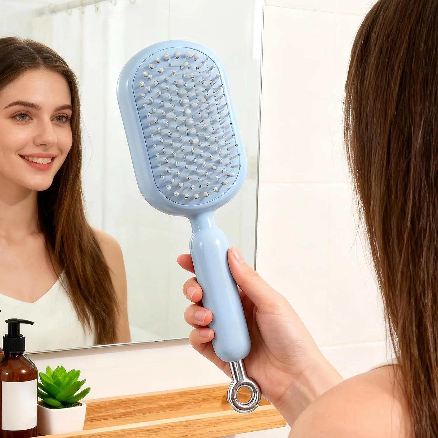 برس مو باز کننده گره | برس تمیز کننده صاف کننده با بالشتک هوا جمع شونده - ماساژور پوست سر برس باز کننده گره | برای کودکان، زنان، مردان، موهای فر، صاف، خیس، خشک، آسیب دیده، مناسب برای خانه، مسافرت، دفتر، مدرسه برس مو باز کننده گره | برس تمیز کننده صاف کننده با بالشتک هوا جمع شونده - ماساژور پوست سر برس باز کننده گره | برای کودکان، زنان، مردان، موهای فر، صاف، خیس، خشک، آسیب دیده، مناسب برای خانه، مسافرت، دفتر، مدرسه