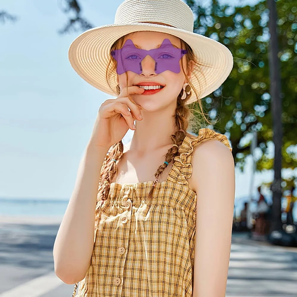 عینک آفتابی ستاره ای Yicadorn، عینک ستاره ای، عینک مهمانی، هدیه مهمانی عینک آفتابی، عینک تولد، عینک آفتابی ستاره ای شکل