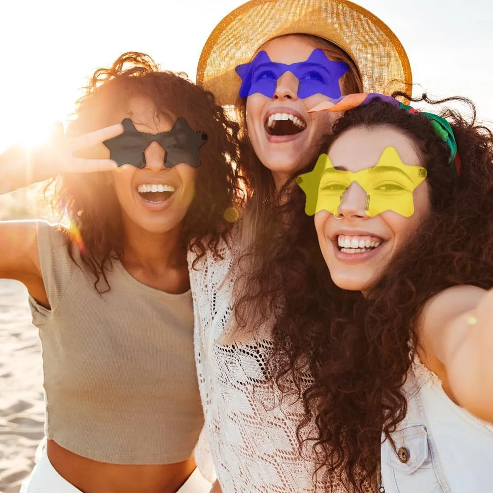 عینک آفتابی ستاره ای Yicadorn، عینک ستاره ای، عینک مهمانی، هدیه مهمانی عینک آفتابی، عینک تولد، عینک آفتابی ستاره ای شکل