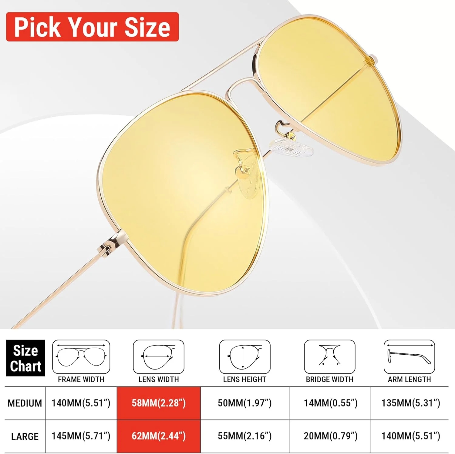 عینک آفتابی خلبانی پلاریزه کلاسیک پرو اکمی برای مردان و زنان با محافظت UV400
