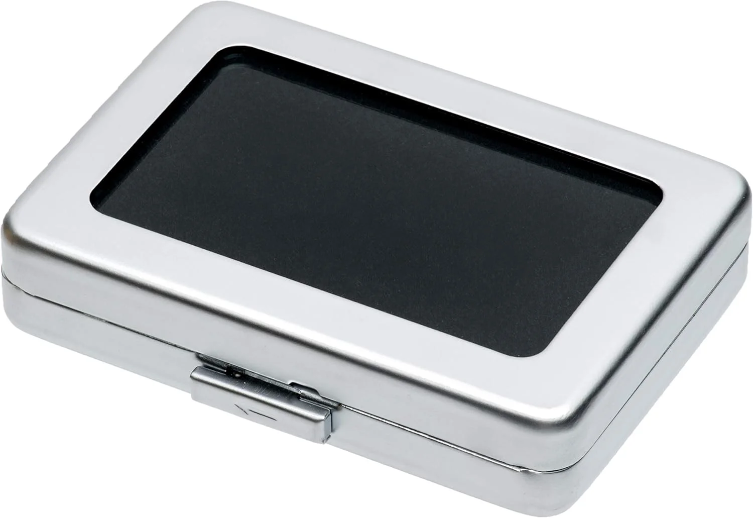 جعبه نمایش جواهرات الماس و سنگ های قیمتی POKOFO با صفحه شیشه ای، محفظه فلزی (بزرگ نقره ای)