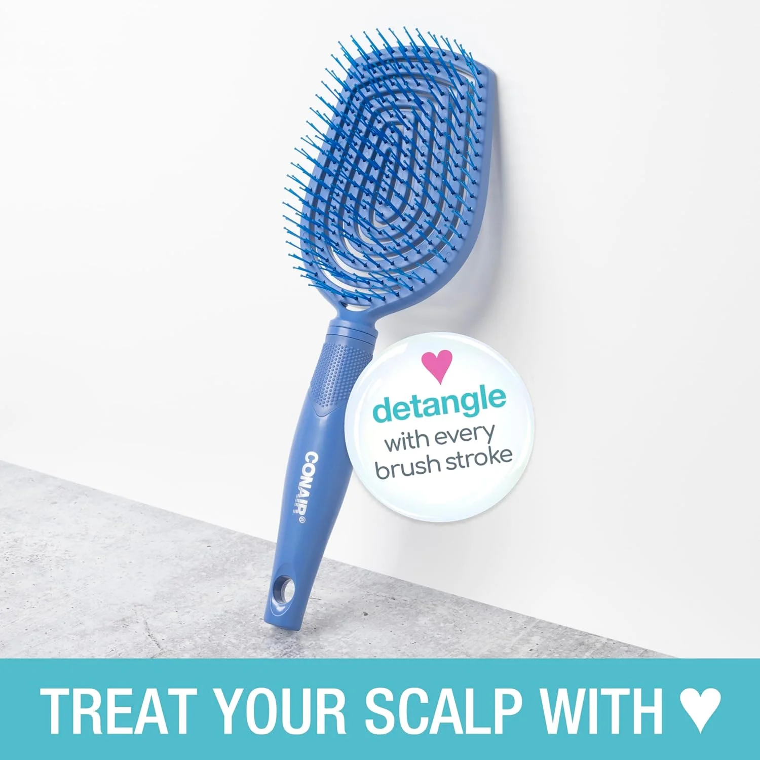 برس باز کننده گره مو Conair Scalp Care - برس موی فر - ماساژور پوست سر - برس مو برای زنان و مردان - باز کننده گره برای همه طول ها و انواع مو - قابل استفاده به صورت مرطوب یا خشک - آبی برس باز کننده گره مو Conair Scalp Care - برس موی فر - ماساژور پوست سر - برس مو برای زنان و مردان - باز کننده گره برای همه طول ها و انواع مو - قابل استفاده به صورت مرطوب یا خشک - آبی
