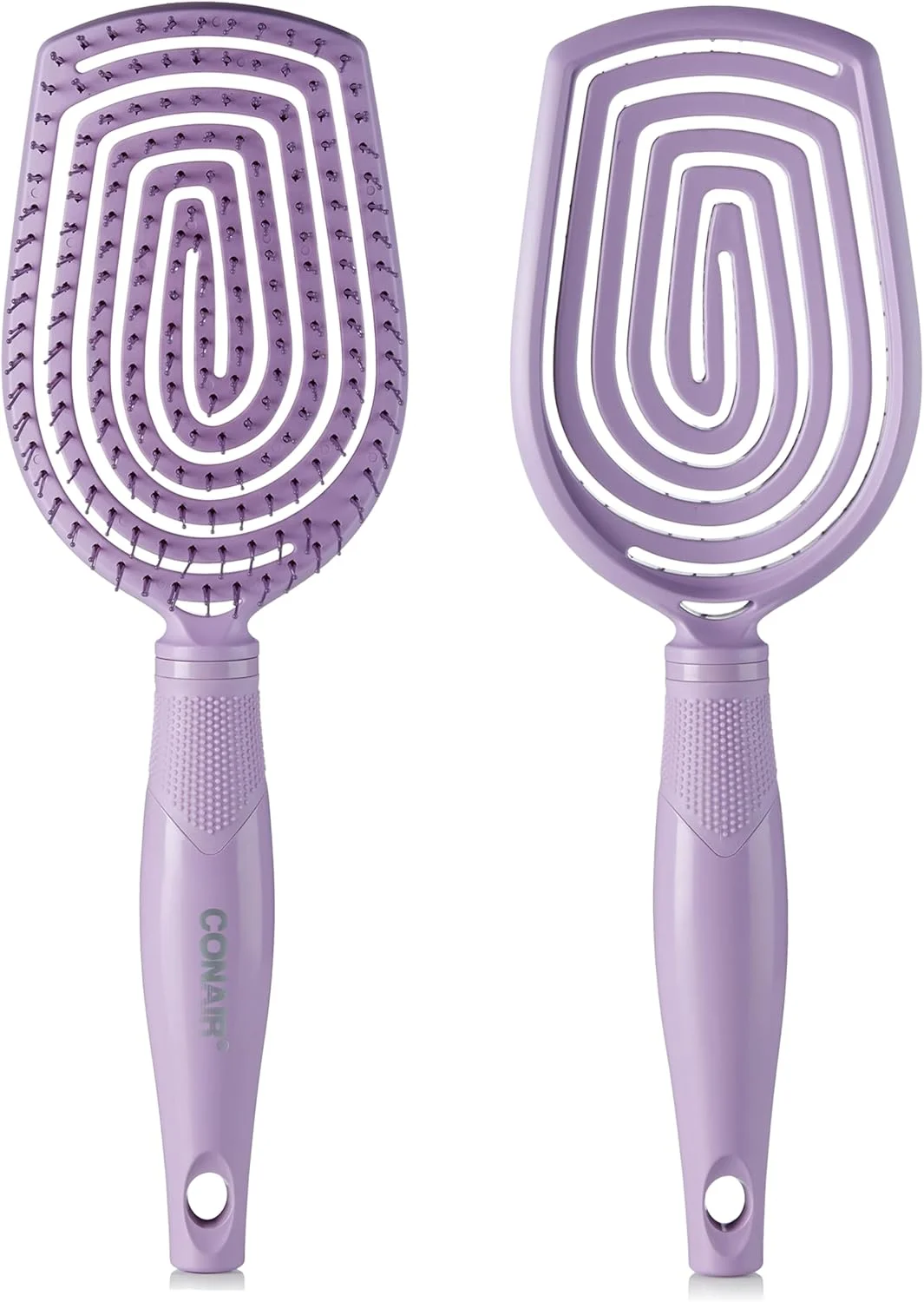 برس مو پدالی سر انعطاف پذیر Conair Scalp Care، برای موهای بلندتر و انواع مو، موهای خیس و خشک، باز کردن گره و ماساژور پوست سر