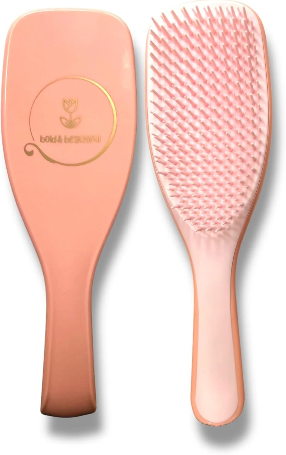 برس باز کننده گره مو Bold&beautiful برای موهای فر و موج دار، دارای دندانه های نایلونی انعطاف پذیر، شکل بیضی، استفاده بدون درد روی موهای خیس و خشک، دسته ضد لغزش، طراحی ارگونومیک، 20x8x22 سانتی متر (صورتی هلویی) برس باز کننده گره مو Bold&beautiful برای موهای فر و موج دار، دارای دندانه های نایلونی انعطاف پذیر، شکل بیضی، استفاده بدون درد روی موهای خیس و خشک، دسته ضد لغزش، طراحی ارگونومیک، 20x8x22 سانتی متر (صورتی هلویی)