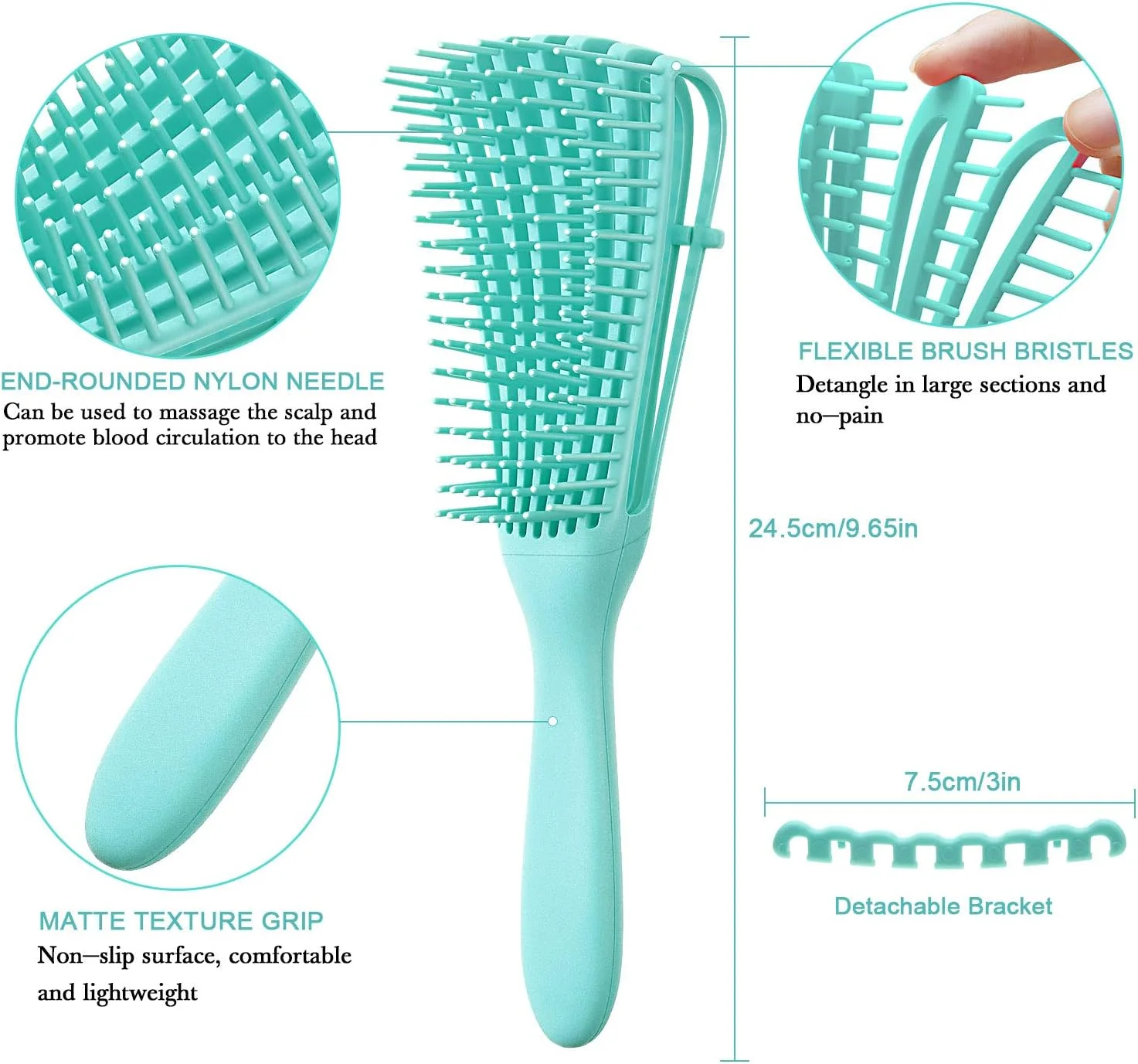 برس باز کننده گره مو Boao، دو عدد، مناسب برای موهای فر آفریقایی/آمریکایی با بافت 3a تا 4c، مجعد/پیچ خورده/مرطوب/خشک/چرب/ضخیم/بلند، باز کننده آسان گره، تمیز کردن آسان (سبز) برس باز کننده گره مو Boao، دو عدد، مناسب برای موهای فر آفریقایی/آمریکایی با بافت 3a تا 4c، مجعد/پیچ خورده/مرطوب/خشک/چرب/ضخیم/بلند، باز کننده آسان گره، تمیز کردن آسان (سبز)