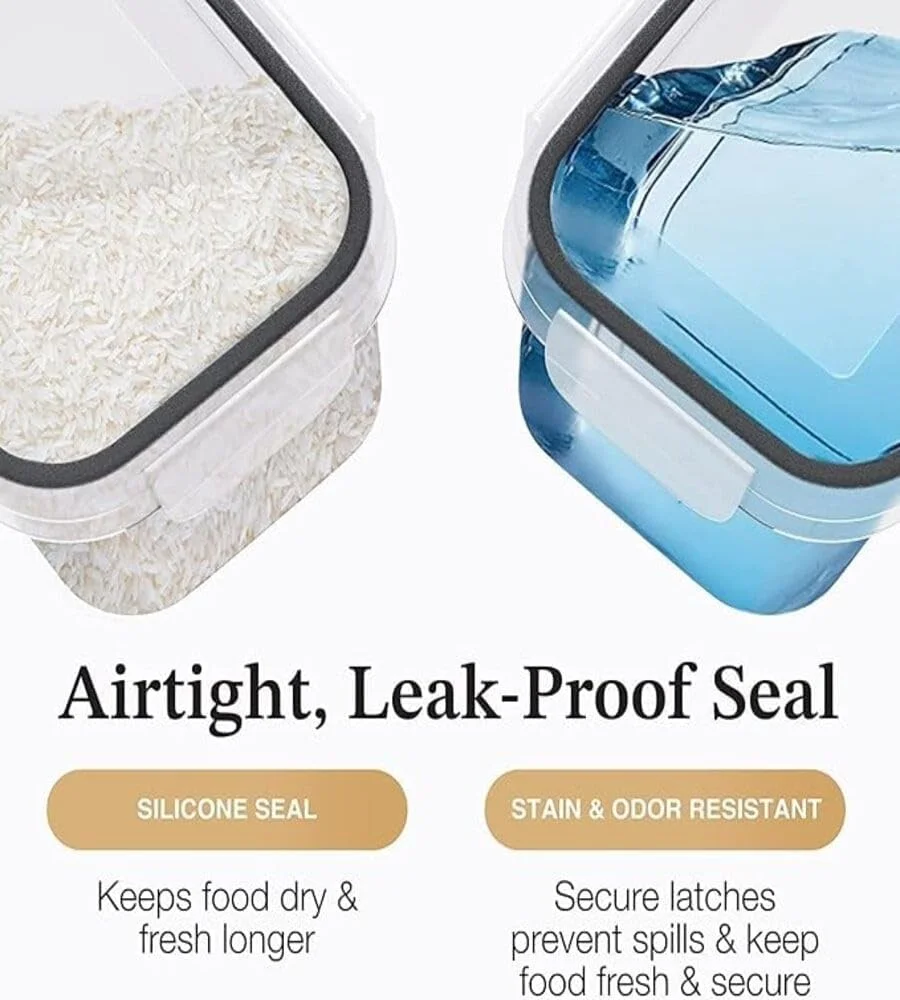 ست 24 تکه ظروف نگهداری مواد غذایی showkah® با درب های محکم، پلاستیک بدون BPA مناسب برای آشپزخانه و انبار، ظروف پلاستیکی ضد نشت، جعبه نگهداری مواد غذایی قابل استفاده مجدد مناسب برای ماشین ظرفشویی، فریزر و مایکروویو (24 تکه)