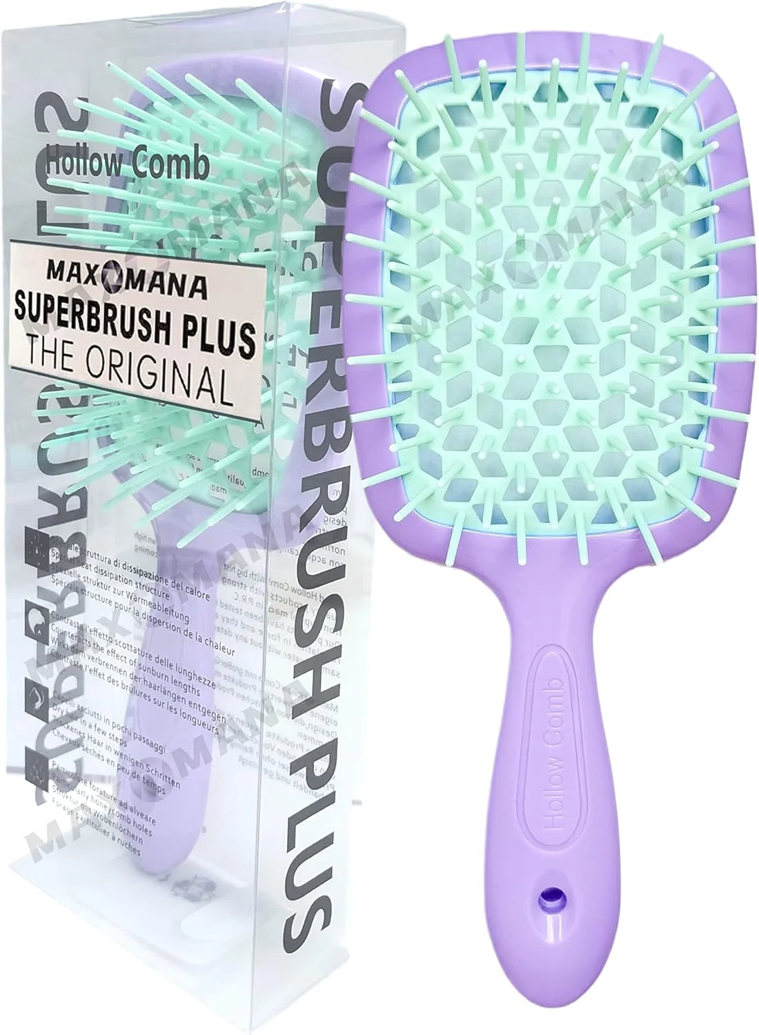 برس باز کننده گره مو BananaHome، شانه ماساژ فر برای موهای فر طبیعی خیس خشک ضخیم صاف بلند (بنفش+سبز) برس باز کننده گره مو BananaHome، شانه ماساژ فر برای موهای فر طبیعی خیس خشک ضخیم صاف بلند (بنفش+سبز)