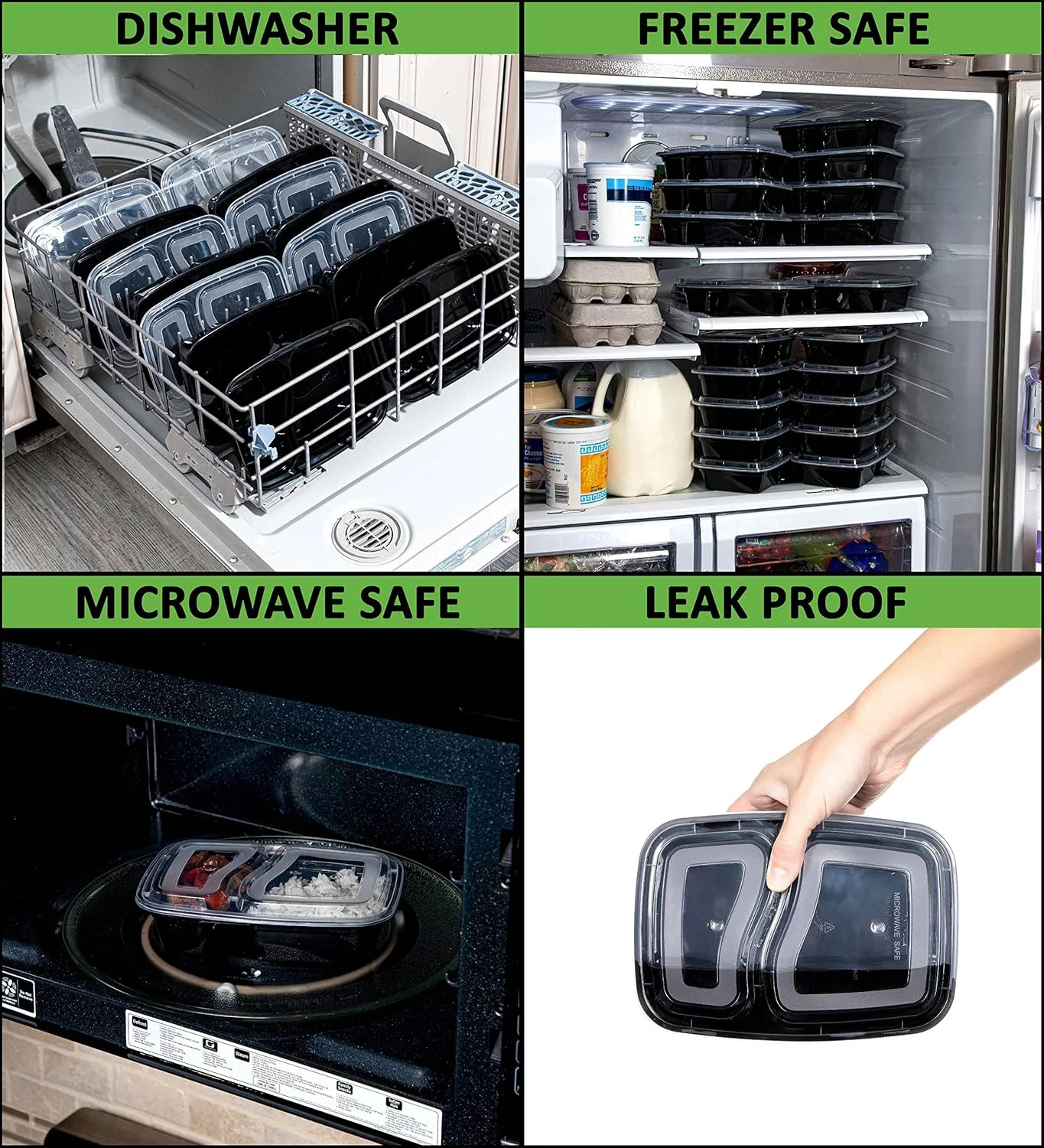 ظرف غذای آماده SafeWare، دو محفظه ای، قابل استفاده مجدد با درب، 828 میلی لیتر (25 عدد) - ظروف آماده سازی غذا، جعبه بنتو برای نگهداری غذا | قابل چیدن | قابل استفاده در مایکروویو | قابل شستشو در ماشین ظرفشویی | قابل استفاده در فریزر. ظرف غذای آماده SafeWare، دو محفظه ای، قابل استفاده مجدد با درب، 828 میلی لیتر (25 عدد) - ظروف آماده سازی غذا، جعبه بنتو برای نگهداری غذا | قابل چیدن | قابل استفاده در مایکروویو | قابل شستشو در ماشین ظرفشویی | قابل استفاده در فریزر.