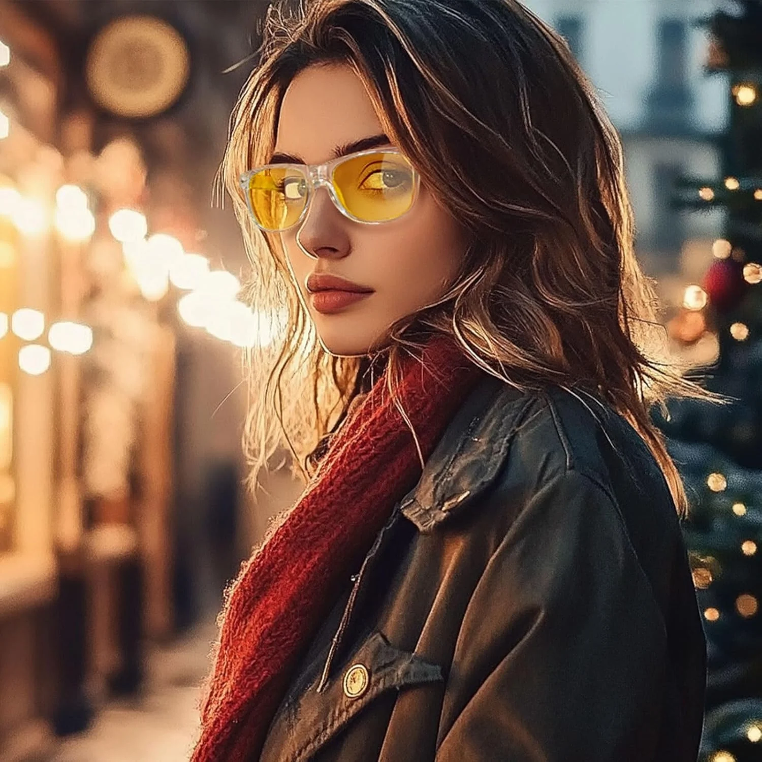 عینک آفتابی پلاریزه مردانه مناسب رانندگی، عینک های آفتابی به سبک رترو دهه 80، طراحی مربعی برند