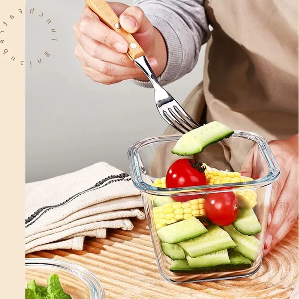 ظروف نگهداری مواد غذایی شیشه ای مربع شکل S.ROKE TTAN، 800 میلی لیتر، 28 اونس، ظرف سوپ شیشه ای، ظروف غذای شیشه ای و کاسه های آماده سازی آشپزخانه با درب های محکم، مناسب برای فریزر، مایکروویو و ماشین ظرفشویی - بسته 4 عددی